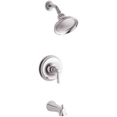 Kohler K-TS10581-4-CP Bancroft 1-Handle 1-Spray 2.5 GPM Tub And Shower Faucet With Metal Lever In Polished Chrome (Valve Not Included)