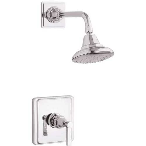 Kohler K-TS13134-4A-CP Pinstripe 1-Spray 6.7 In. Single Wall Mount Fixed Shower Head In Polished Chrome