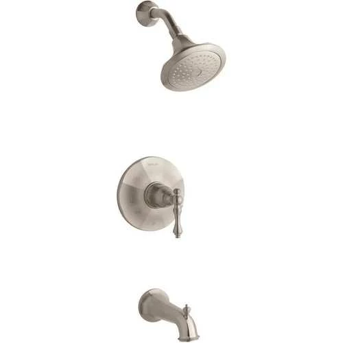 Kohler K-TS13492-4-BN Kelston 1-Handle 1-Spray 2.5 GPM Tub And Shower Faucet With Lever In Vibrant Brushed Nickel (Valve Not Included)