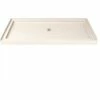 DreamLine DLT-1130600-22 SlimLine 30 In. D X 60 In. W Single Threshold Shower Base In Biscuit With Center Drain