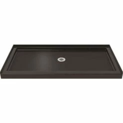 DreamLine DLT-1136600-88 SlimLine 36 In. D X 60 In. W Single Threshold Shower Base In Black With Center Drain