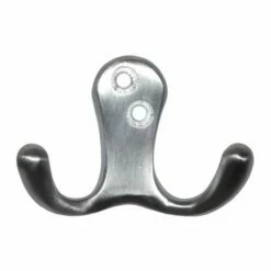 Don Jo 302619 Side By Side Coat Hook Satin Nickel Finish