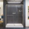 DreamLine SHDR-0960720-04 Infinity-Z 56 To 60 In. X 72 In. Semi-Frameless Sliding Shower Door In Brushed Nickel