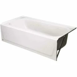 Bootz Industries 011-3340-00 Maui 60 In. Right Drain Rectangular Alcove Soaking Bathtub In White