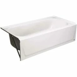 Bootz Industries 011-3341-00 Maui 60 In. Left Drain Rectangular Alcove Soaking Bathtub In White