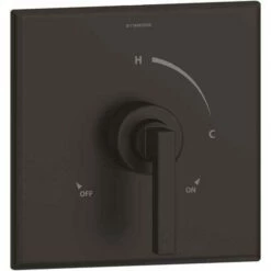 Symmons 3600-MB-TRM Duro 1-Handle Wall-Mounted Shower Valve Trim Kit In Matte Black (Valve Not Included)