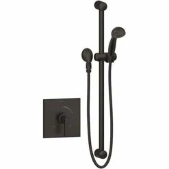 Symmons 3603-H321-V-MB-1.5-TRM Duro 1-Handle Wall-Mounted Shower Trim Kit In Matte Black (Valve Not Included)