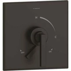 Symmons S-3600-MB-TRM Duro 1-Handle Wall-Mounted Valve Trim Kit With Volume Control In Matte Black (Valve Not Included)