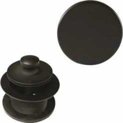 Westbrass D94H-62 Illusionary Overflow With Lift And Turn Bath Drain Trim Only, Matte Black