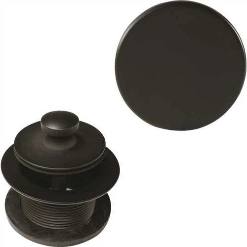 Westbrass D94H-62 Illusionary Overflow With Lift And Turn Bath Drain Trim Only, Matte Black