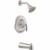 Moen T62133 Eva Single-Handle 1-Spray Tub And Shower Faucet With Posi Temp And M-PACT In Chrome (Valve Not Included)
