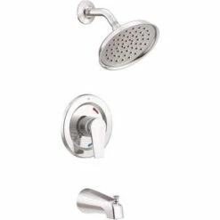 Moen 48003CGR CLEVELAND FAUCET GROUP Slate 1-Handle 1.75 GPM Tub And Shower Trim Kit In Chrome (Valve Not Included)