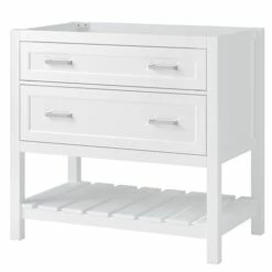 Foremost LSWV3622D Lawson Series Vanity Cabinet, 36 In W Cabinet, 21-1/2 In D Cabinet, 34 In H Cabinet, Wood, White