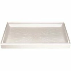 Mustee 3460M 34 In. X 60 In. Single Threshold Shower Floor In White
