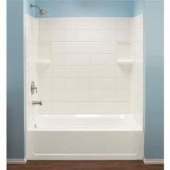 Mustee 670WHT Topaz 30 In. X 60 In. X 59 In. Direct-to-Stud Tub Surround In White