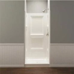 Mustee 736WHT Durawall 36 In. X 36 In. X 73-1/4 In. Direct-to-Stud Shower Wall In White