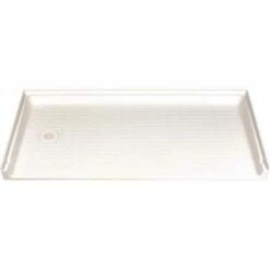 Mustee 360L CareGiver 30 In. X 60 In. Single Threshold Shower Floor In White