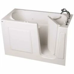 American Standard 3559080 GELCOAT WALK-IN BATH, COMBINATION, RIGHT-HAND WITH QUICK DRAIN AND FAUCET, WHITE, 30 IN. X 60 IN