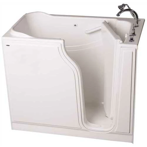 American Standard 3559082 GELCOAT WALK-IN BATH, SOAKER, RIGHT-HAND WITH QUICK DRAIN AND FAUCET, WHITE, 30 IN. X 52 IN