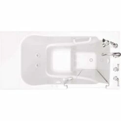 American Standard 3052.509.WRW Gelcoat Value Series 52 In. Rectangular Drop-in Whirlpool Bathtub In White