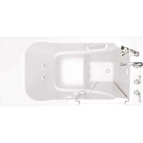 American Standard 3052.509.WRW Gelcoat Value Series 52 In. Rectangular Drop-in Whirlpool Bathtub In White