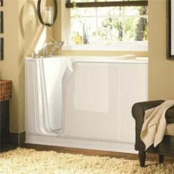 American Standard 3052.509.CLW Gelcoat Value Series 52 In. Rectangular Drop-In Whirlpool Bathtub In White