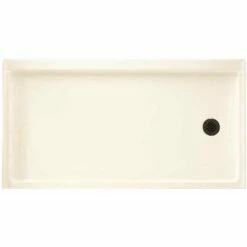 Swan FR-3260RM-010 Veritek 32 In. X 60 In. Single Threshold Retrofit Right Drain Shower Pan In White