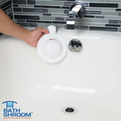 TubShroom BTHSH620 Overflow Drain Cover BathShroom Matte Plastic Matte