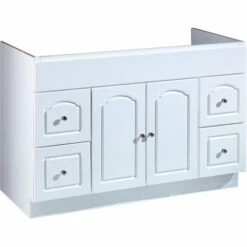 Hardware House 419895 Base Cabinet Aspen Gloss Snow White 48" W X 21" D X 31.5" H Gloss