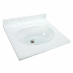 Hardware House 365981 Vanity Top Single White 37" W X 22" D White