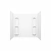 MAAX 102573000129000 Utah Series Bathtub Wall Kit, 31-3/4 In L, 60-1/2 In W, 59 In H, Polystyrene, Glue Up Installation