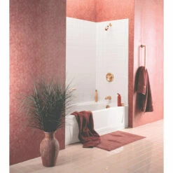 ASB 36300 Bathtub Wall TileKit 60" H X 60" W X 30" L White High Gloss