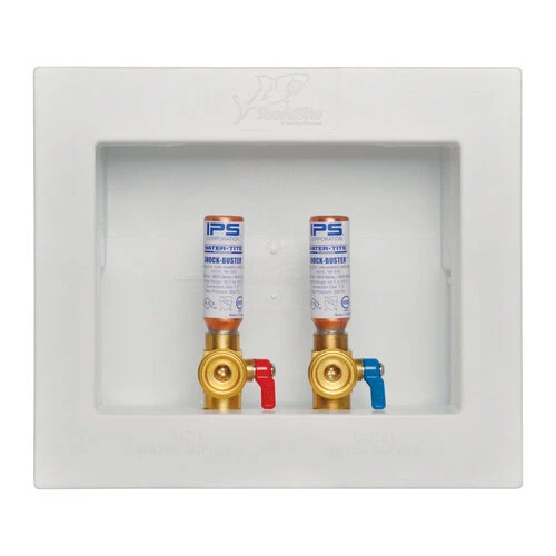 SharkBite 25031 Outlet Box With Hammer Arrestor 1/2" D Washing Machine White