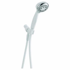 Peerless 76406CWH 76406C-WH-WH Hand Shower, 2.5 Gpm, 4-Spray Function, 60 In L Hose