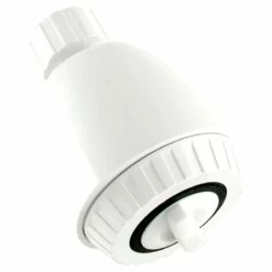 LDR 520 1300W Adjustable Showerhead Exquisite White ABS 2 Settings 2.5 Gal White
