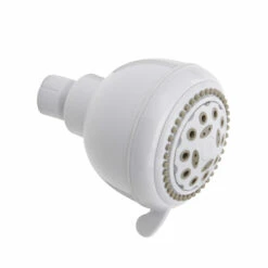 Plumb Pak K701WH Shower Head, Round, 1.8 Gpm, 5-Spray Function, 3.35 In Dia