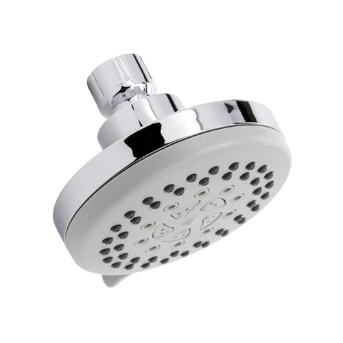 Plumb Pak K702CP Shower Head, Round, 1.8 Gpm, 5-Spray Function, Polished Chrome, 3.9 In Dia
