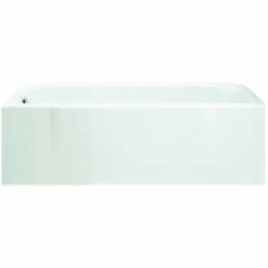 STERLING 71141110-0 Accord Series Bathtub, 60 In L, 30 In W, Alcove Installation, Solid Vikrell, White, High-Gloss