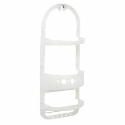 Zenith 5890KK Shower Caddy Zenna Home 26.38" H X 5.5" W X 10.25" L Frosted White Frosted