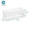 IDesign 88200 Long Stacking Basket Spa Clear Plastic Clear