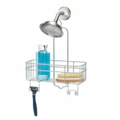 IDesign 59216 Shower Caddy Weston 14.86" H X 4.5" W X 11" L Silver Silver