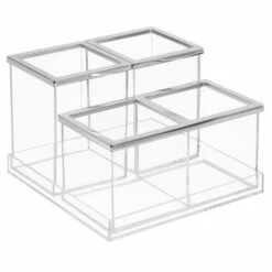 InterDesign 20470 Bath Accessory Set Clear Plastic Clear