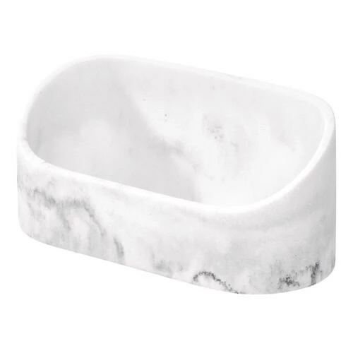 InterDesign 28390 Vanity Orgainizer Dakota White Marble Plastic White Marble