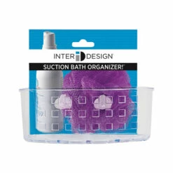 IDesign 23600 Shower Caddy Gloss Clear Plastic Gloss