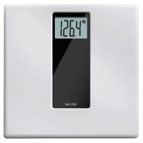 TAYLOR 73584012 Bathroom Scale 400 Lb Digital White White