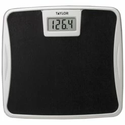 TAYLOR 73294072 Bathroom Scale 330 Lb Digital Black/Silver Black/Silver