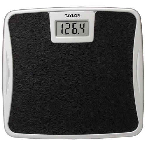 TAYLOR 73294072 Bathroom Scale 330 Lb Digital Black/Silver Black/Silver
