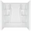 Delta 40044 Bathtub Wall Set, 32-1/2 In L, 60 In W, 60.38 In H, Procrylic, Stud Installation, White
