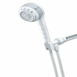 Waterpik SM-651 Handheld Shower Head, 1/2 In Connection, 2.5 Gpm, 6-Spray Function, 60 In L Hose