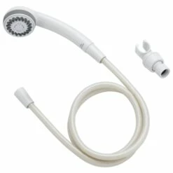 Boston Harbor DS3068WH Hand-Held Shower Head, 1.75 (6.6) 80 Gpm (L/MIN) Psi, 1/2-14 NPT Connection, Threaded, PVC, White